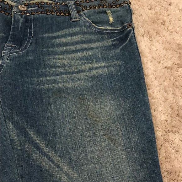 7 For All Mankind “A” Pocket Flare Studded Jean - Picture 8 of 8